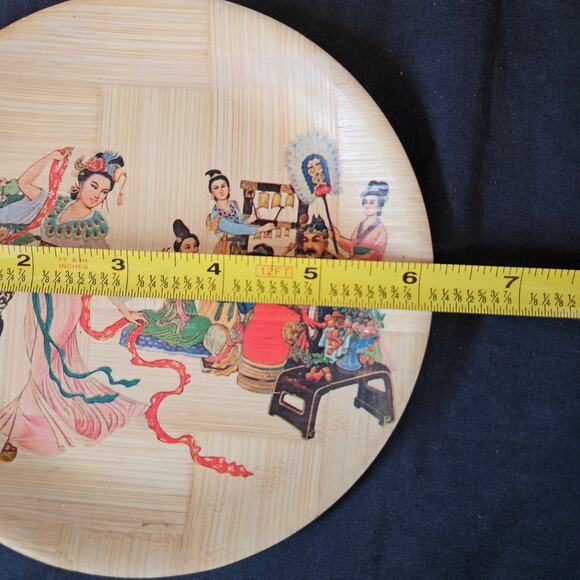 Bamboo Plate Specialist Set of 6 Plates Asian Art Taiwan Dinnerware Kitchen - Picture 8 of 16